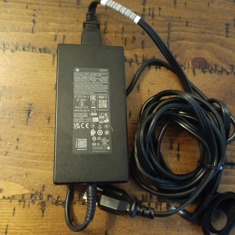 HP 120W Laptop AC Adapter Charger TPN-DA19 L41423-003 Blue Tip Power Cord a11